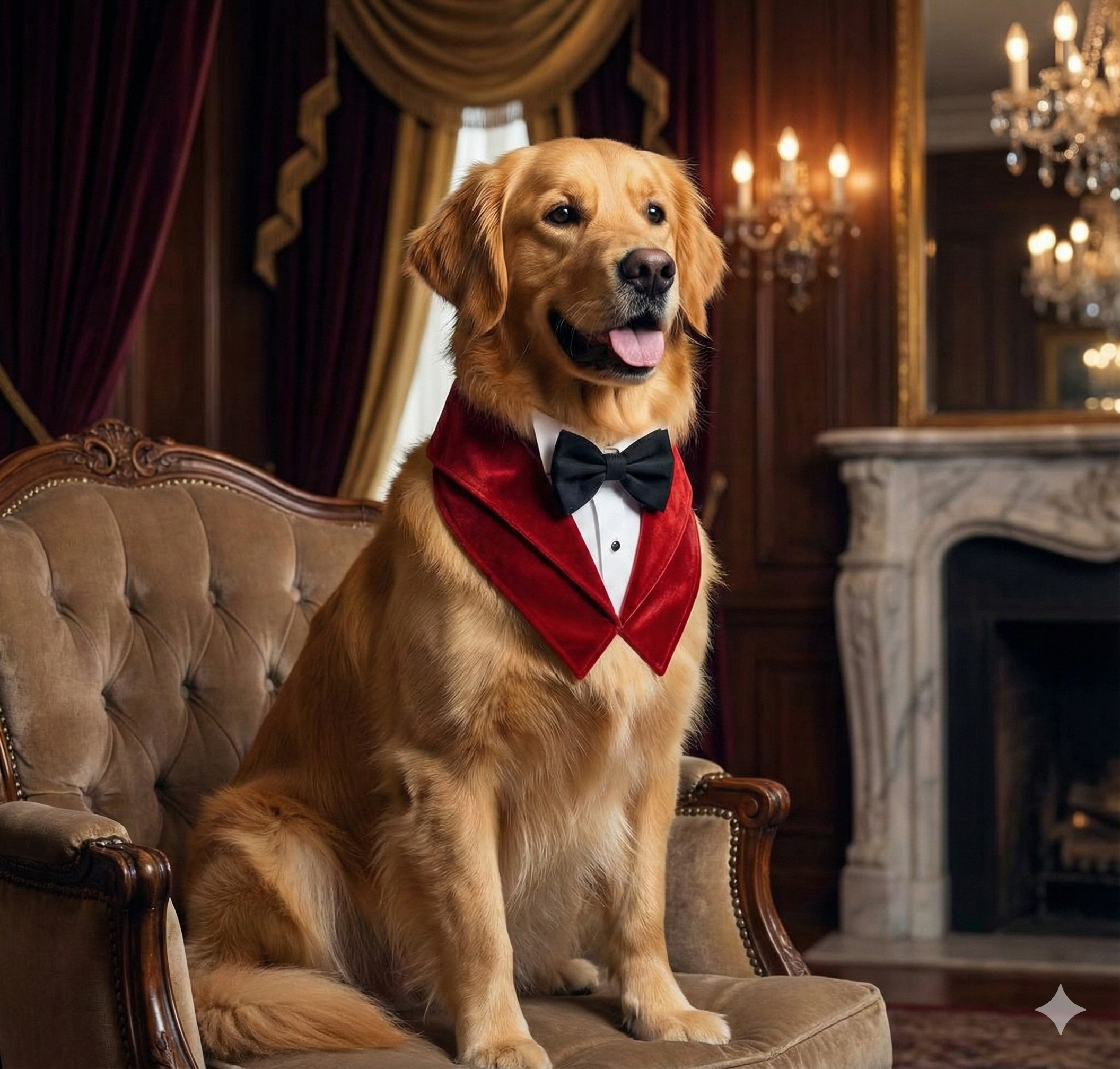 Tuxedo Neck Wrap for Adult Golden Retrievers and Labradors