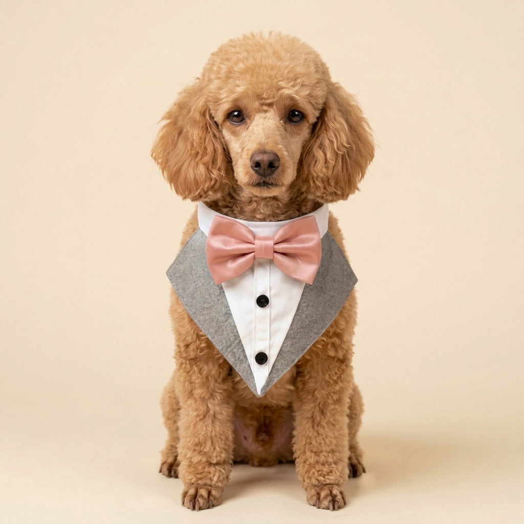 TUX MINI - Shih Tzu, Pugs & Poodles Edition ( Combo pack with 1 Tuxedo and 3 Bow Options)